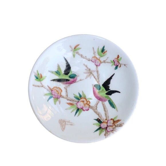 Antique W.A.A. William A Adderley bone China cup and saucer  THORN Birds - Picture 7 of 9
